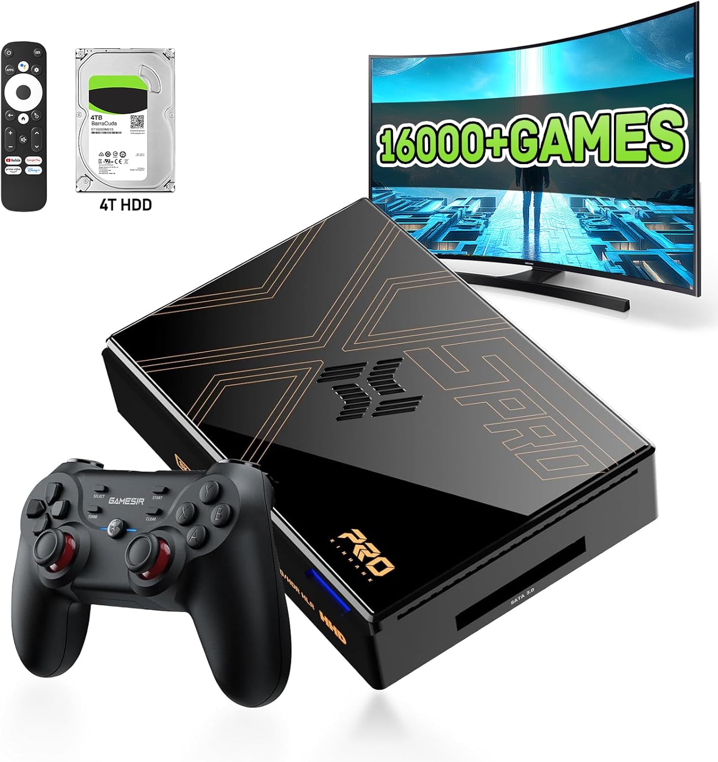 Kinhank Super Console X5 PRO Retro Game Console with 16000+Games, with Game&TV System,BT 5.0,Rock Chip RK3588S,SATA 3.1,Wireless Controllers - Image 8
